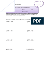 Evaluacion Problemas Adicion Sustraccion