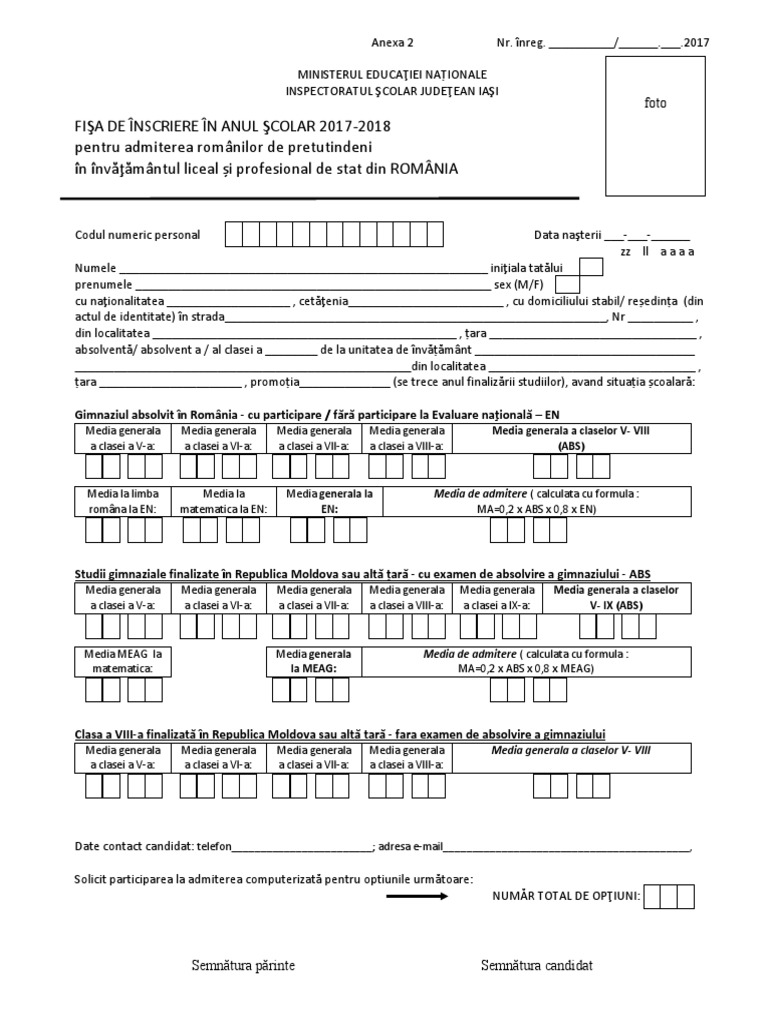 Anexa 2 Cerere de Inscriere 2017 2018