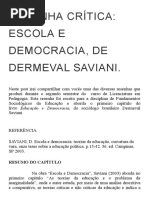 Concepção Histórico-Crítica da Educação | PDF | Pedagogia | Sociologia