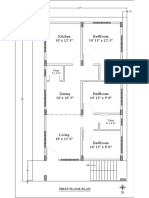 Bedroom 10' 11" X 12' 3" Kitchen 10' X 12' 3": First Floor Plan