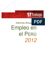 Informe Anual Empleo Enaho 2012