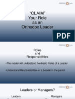 Orthodox Leadership Training: 2.1 Claim Your Role As An Orthodox Leader