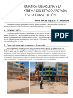 La Problemática Juliaqueña y La Respuesta Extrema Del Estado Apoyada en Nuestra Constitución