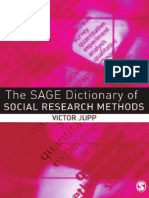 Victor Jupp the SAGE Dictionary of Social Research Methods 2006