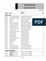 330C Service Tool List