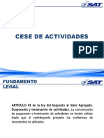 Cese de Actividades en SAT