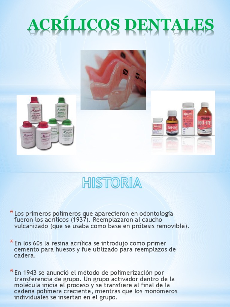 acrilicos dentales | Pintura acrilica | Polímeros