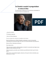 Así Respondía Einstein Cuando Le Preguntaban Si Creía en Dios