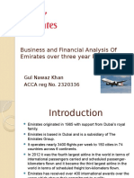 Business and Financial Analysis of Emirates Over Three Year Period