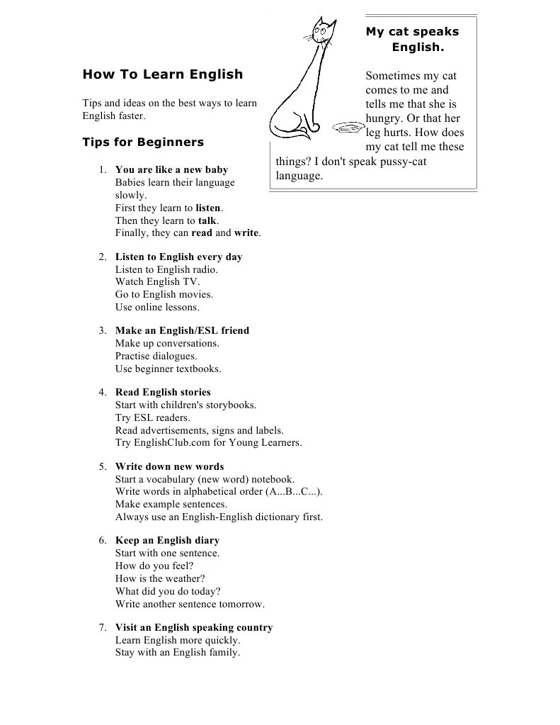 Effective Tips for Learning English | PDF | English Language | Vocabulary