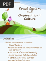 Social System and Organizational Culture: Reporter: Riza Podirsky