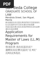 Graduate School of LAW: San Beda College