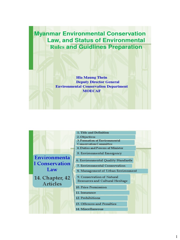 3a Thein Moecaf Myanmar Env Law And Rules Environmental - 