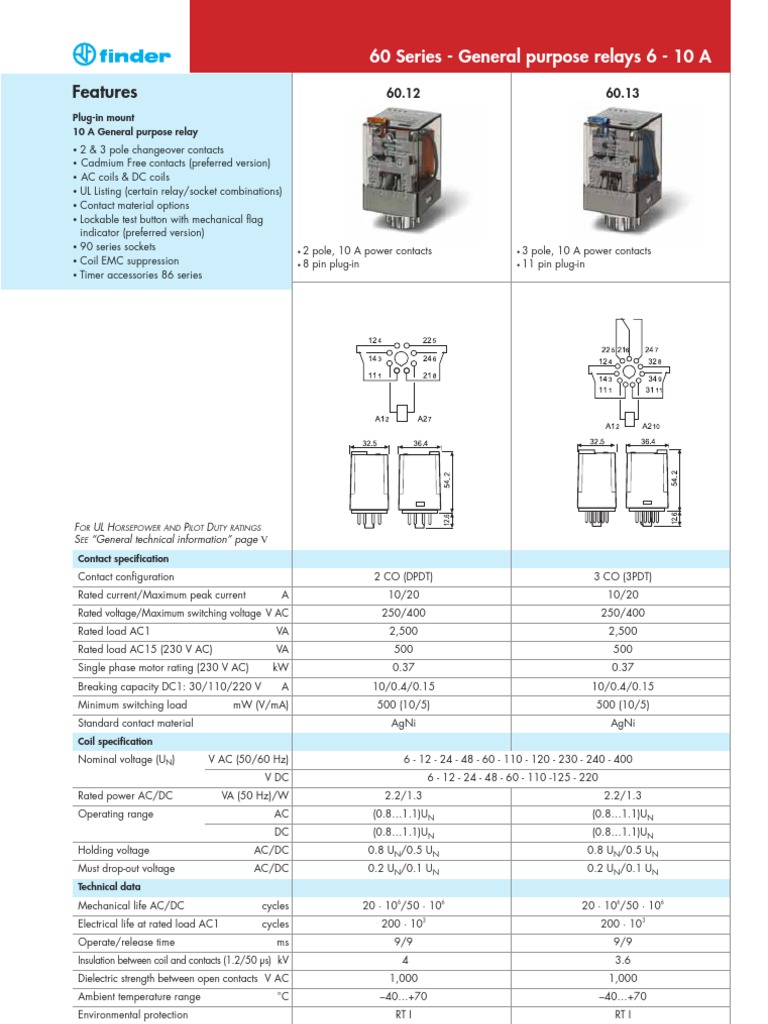60 Series General Purpose Relays | PDF