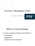 Coursera: Managing As Coach: University of Berkeley