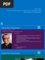 Exam Prep: Microsoft Technology Associate 98-366: Windows Server Administration Fundamentals