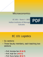 Microeconomics: EC 101 - Term I - 2017 Indian Institute of Management Calcutta