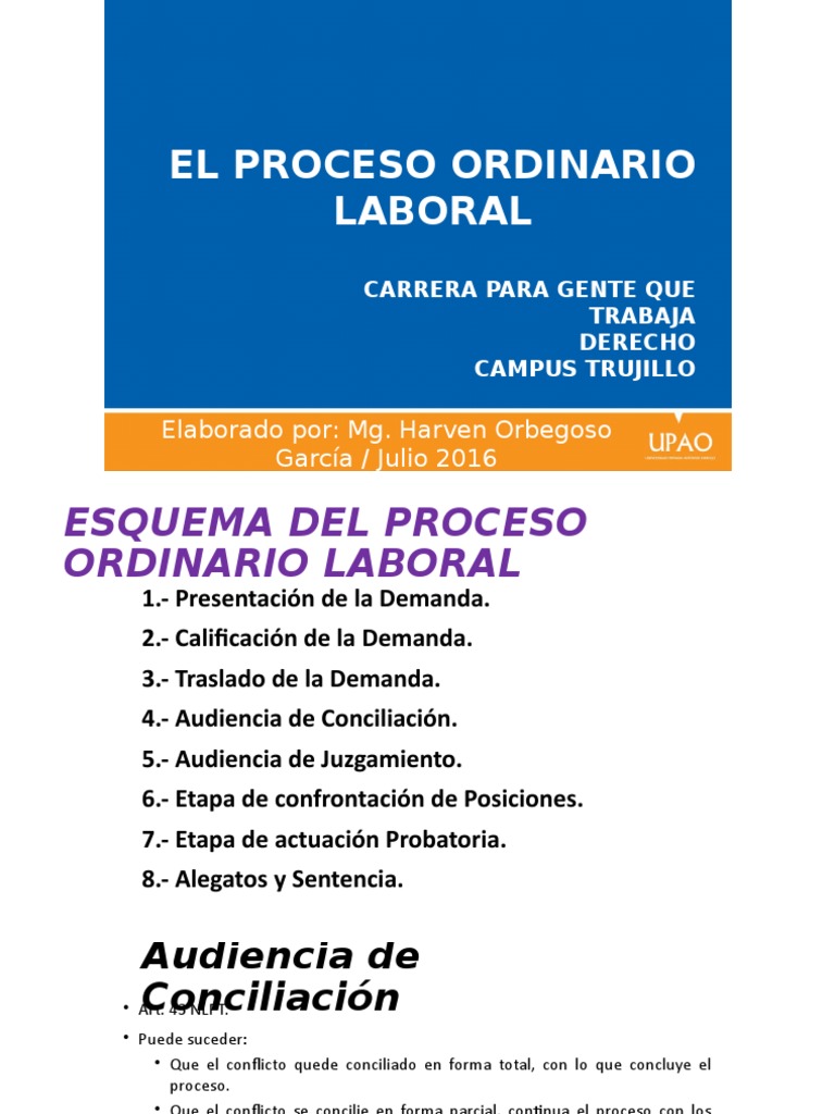 Proceso Ordinario Laboral Pdf Demanda Judicial Gobierno