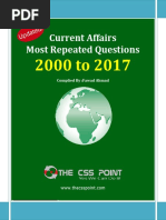 Most Repeated Question Current Affairs - 2000 to 2017 Ver1