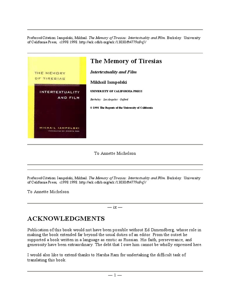 The Memory Of Tiresiaspdf Discourse Paintings - 