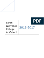 Sarah Lawrence College 2016-2017 At Oxford Programme Guide