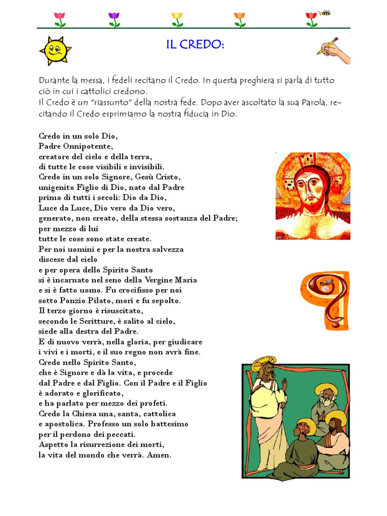 Spiegazione Del Credo Parola Per Parola Il Credo Illustrato - Per I Bambini Piu Piccoli PDF