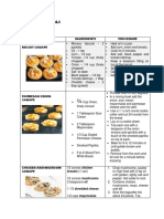 Coc 2 - Cold Meals 1. Canapes: Picture Ingredients Procedure Biscuit Canape