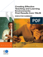 Creating Effective Teaching and Learning Environments - First Results From TALIS