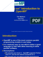 A "Hands-On" Introduction To Openmp: Tim Mattson