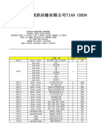 田城供应链有限公司Tian Cheng Supply Chian Limited Co.: Invoice