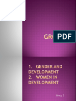 Gender and Development (Group 3 Work)