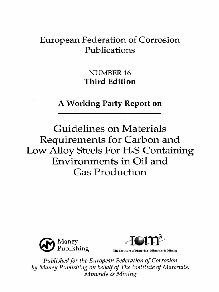 Guidelines On Materials Requirements For Carbon and Low Alloy Steels ...