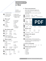 Ket Worksheet Answer Key PDF