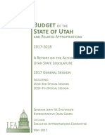 2017-2018 Budget of The State of Utah and Related Appropriations