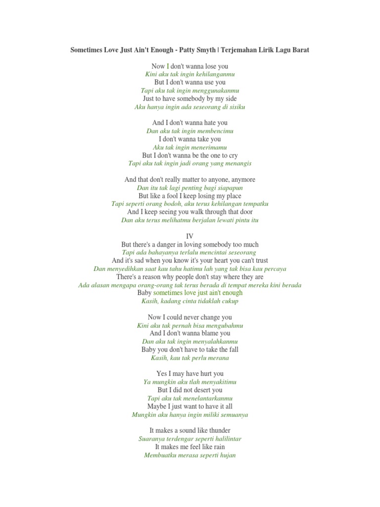 Sometimes Love Just Ain