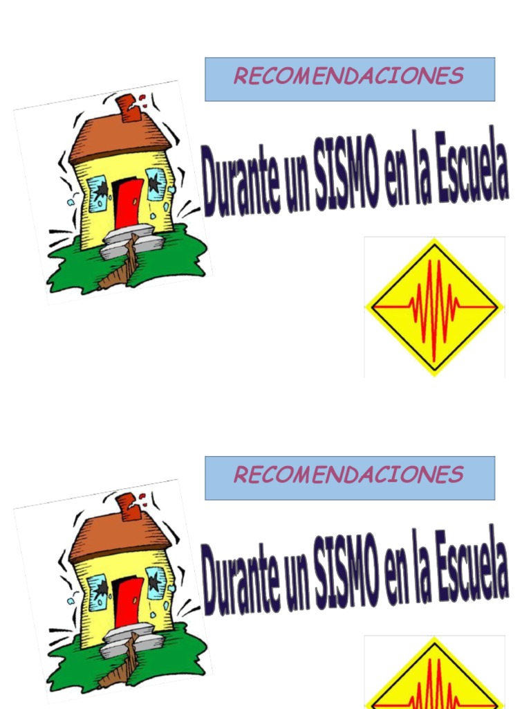 Guía de Seguridad en Terremotos Escolar | PDF