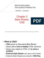 Style Sheets: CSS: Web Technologies A Computer Science Perspective