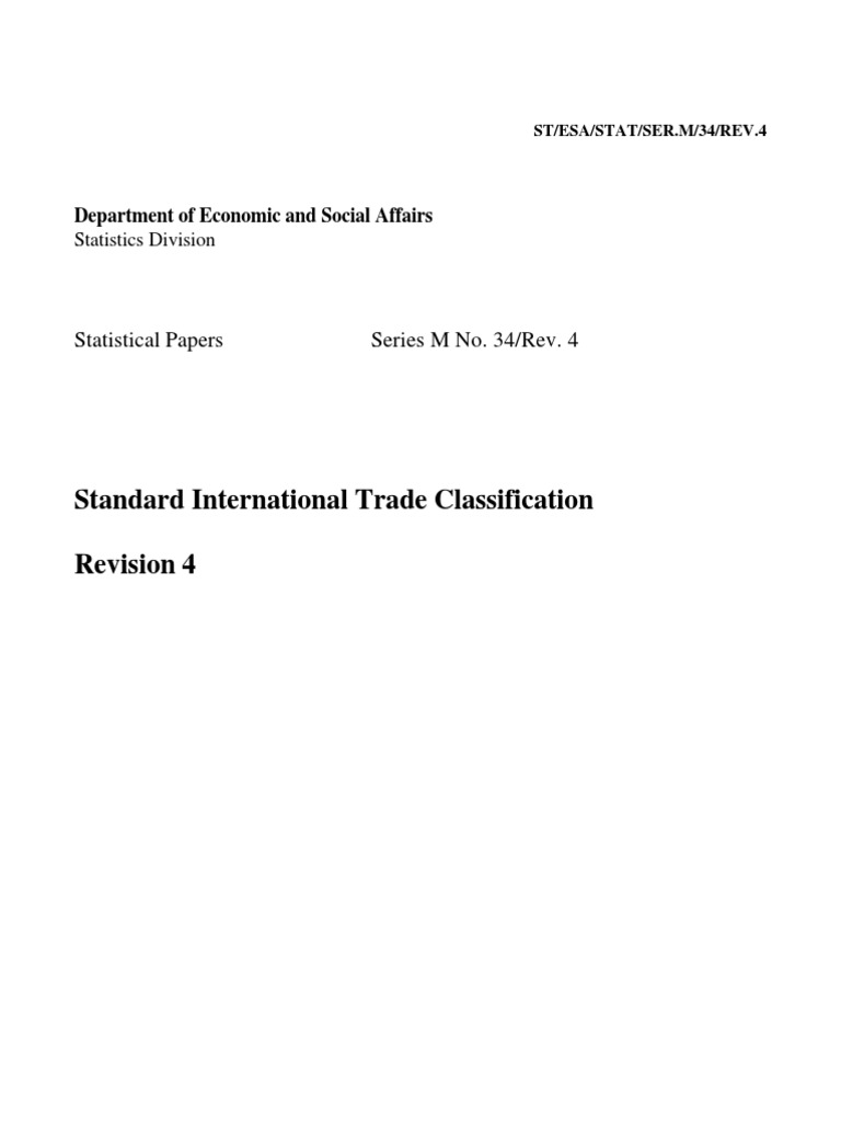 Standard International Trade Classification Rev4 (SITC) PDF Cheese