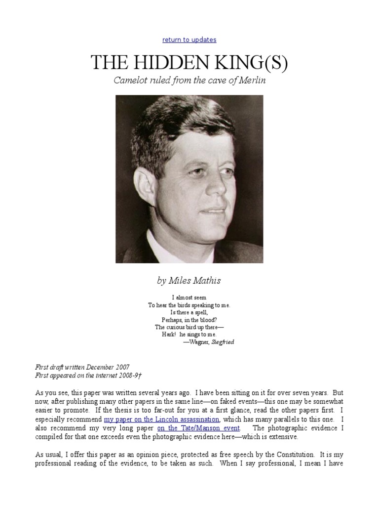 Miles W Mathis JFK (Faked) Assassination Essay (Barindex2) | PDF | Lee ...