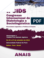 Diversidade linguística em anais de congresso