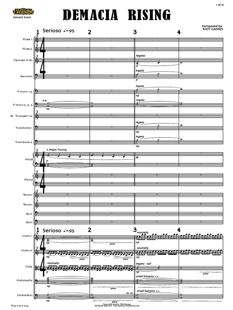 Demacia Rising (Full Score) | PDF | Trombone | Compositions
