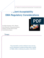 Patient Acceptability EMA Regulatory Considerations