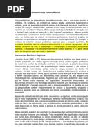 A Interpretação de Documentos e Cultura Material