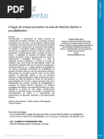 O Lugar Do Tempo Presente Na Aula de História Limites e Possibilidades