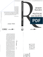 RANCIÈRE, Jacques. Políticas da escrita