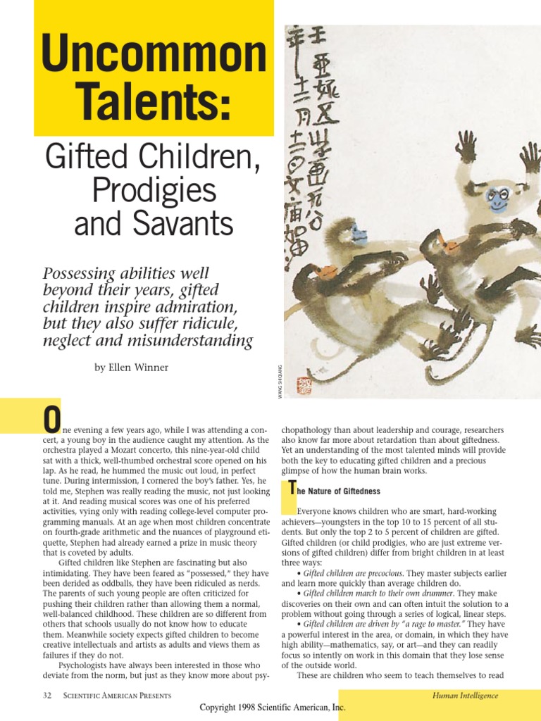 Talents Winner2 PDF Intellectual Giftedness Gifted