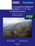 Prospeccion Geoquimica Regional Entre Los Paralelos 7 y 8 Sur Vertiente Del Pacifico, 2011