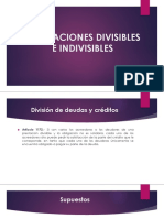 Obligaciones Divisibles e Indivisibles