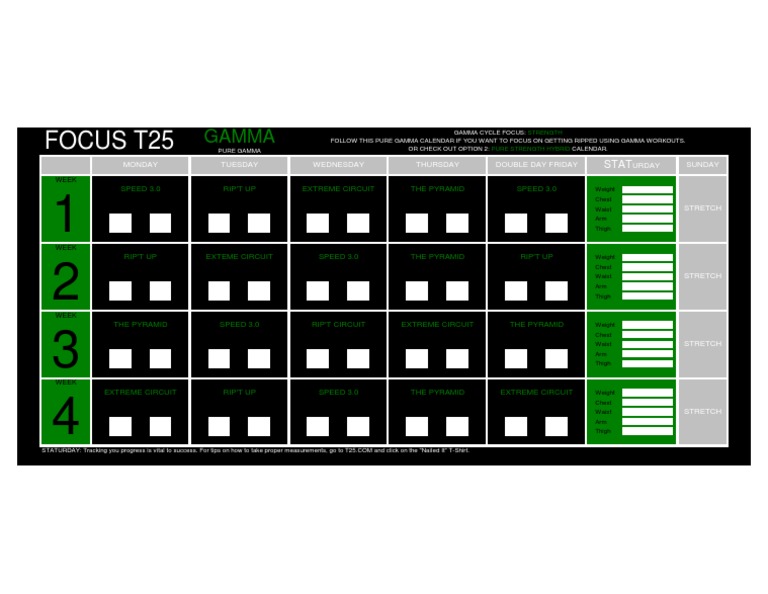 T25 Workout Digital Download