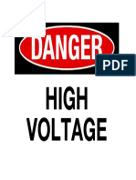 High Voltage Signage